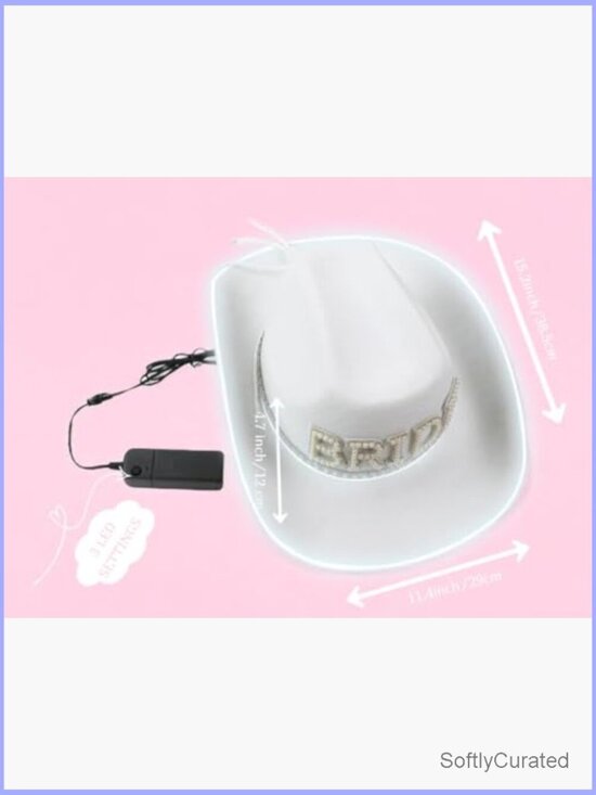 LED Light Up Cowboy Hat Bachelorette Bridal Party Favors